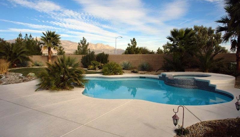 Concrete and cool deck surface or landscape detail