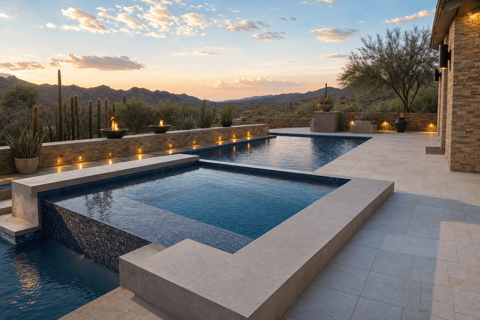 Spas option in a custom pool plan